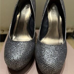 Bakers Silver Glitter Women's Shoes